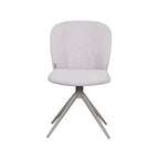 Eetkamerstoel Kimo - Naturel - Boucle - Taupe Metalen Frame