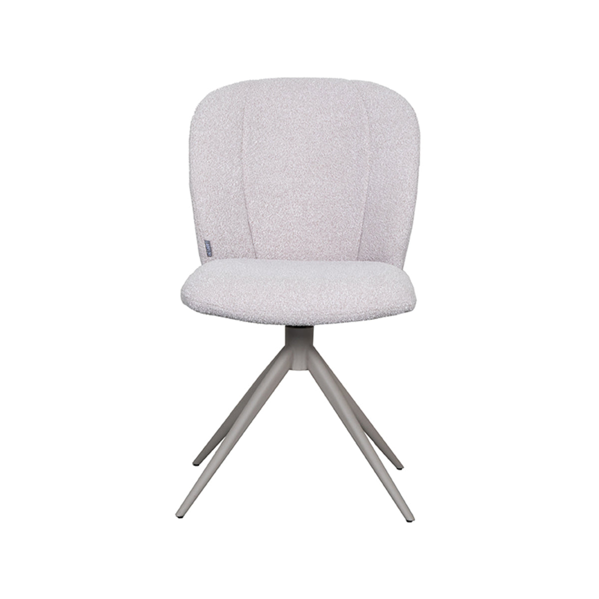 Eetkamerstoel Kimo - Naturel - Boucle - Taupe Metalen Frame
