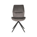 Eetkamerstoel Comfy - Antraciet - Cosmo - Zwart Metalen Frame