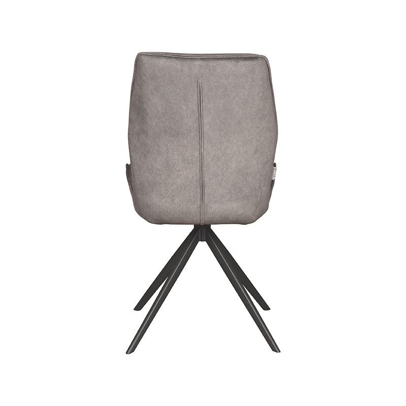 Eetkamerstoel Comfy - Antraciet - Cosmo - Zwart Metalen Frame