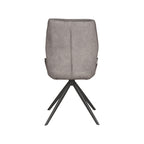 Eetkamerstoel Comfy - Antraciet - Velvet - Zwart Metalen Frame