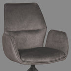 Eetkamerstoel Mellow - Antraciet - Cosmo - Zwart Metalen Frame