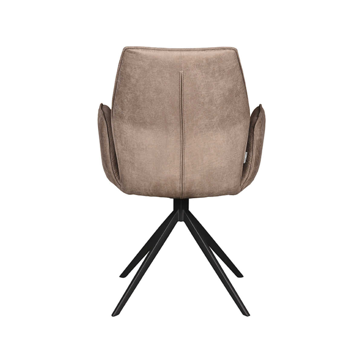 Eetkamerstoel Mellow - Taupe - Micro Suede - Zwart Metalen Frame