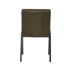 Eetkamerstoel Matz - Army - Mircovezel - Zwart Metalen Frame