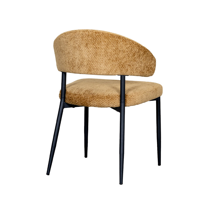 Eetkamerstoel Bliss - Mustard - Elite - Zwart Metalen Frame