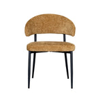 Eetkamerstoel Bliss - Mustard - Chenille - Zwart Metalen Frame