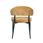 Eetkamerstoel Bliss - Mustard - Chenille - Zwart Metalen Frame