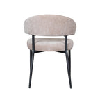Eetkamerstoel Bliss - Clay - Elite - Zwart Metalen Frame