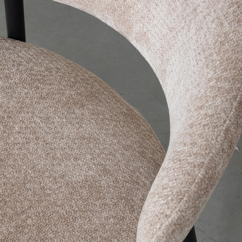 Eetkamerstoel Bliss - Clay - Elite - Zwart Metalen Frame