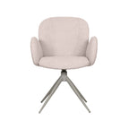 Eetkamerstoel Kimball - Naturel - Boucle - Taupe Metalen Frame