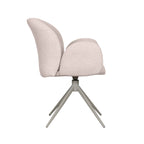 Eetkamerstoel Kimball - Naturel - Boucle - Taupe Metalen Frame