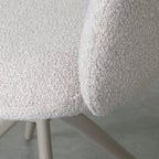 Eetkamerstoel Kimball - Naturel - Boucle - Taupe Metalen Frame