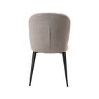 Eetkamerstoel Vino - Naturel - Elite - Zwart Metalen Frame
