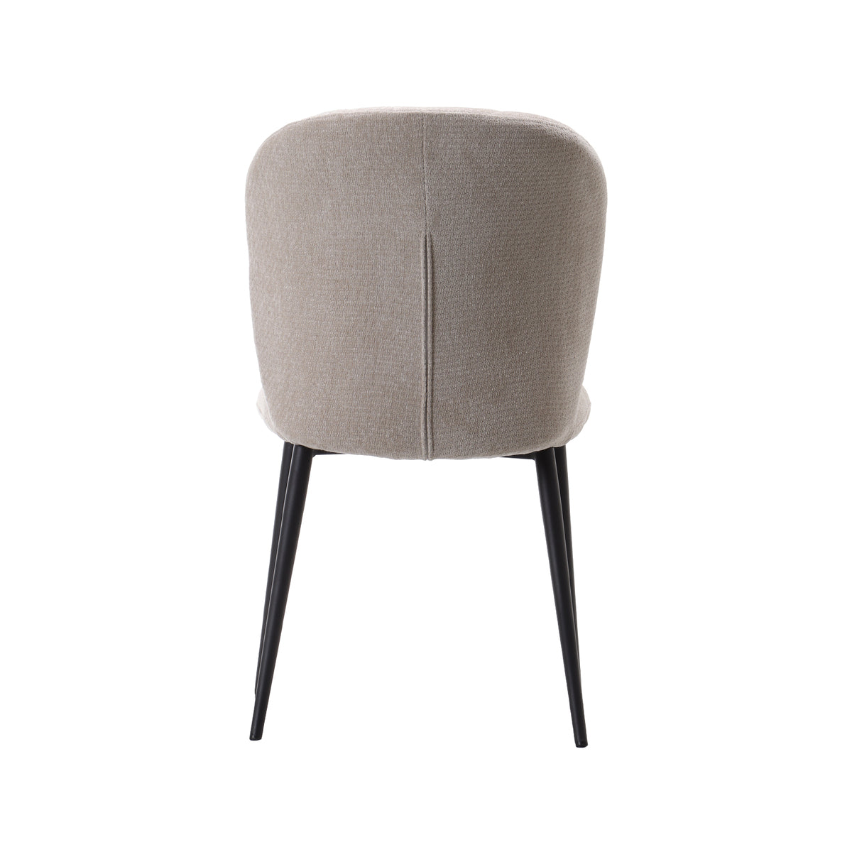 Eetkamerstoel Vino - Naturel - Elite - Zwart Metalen Frame