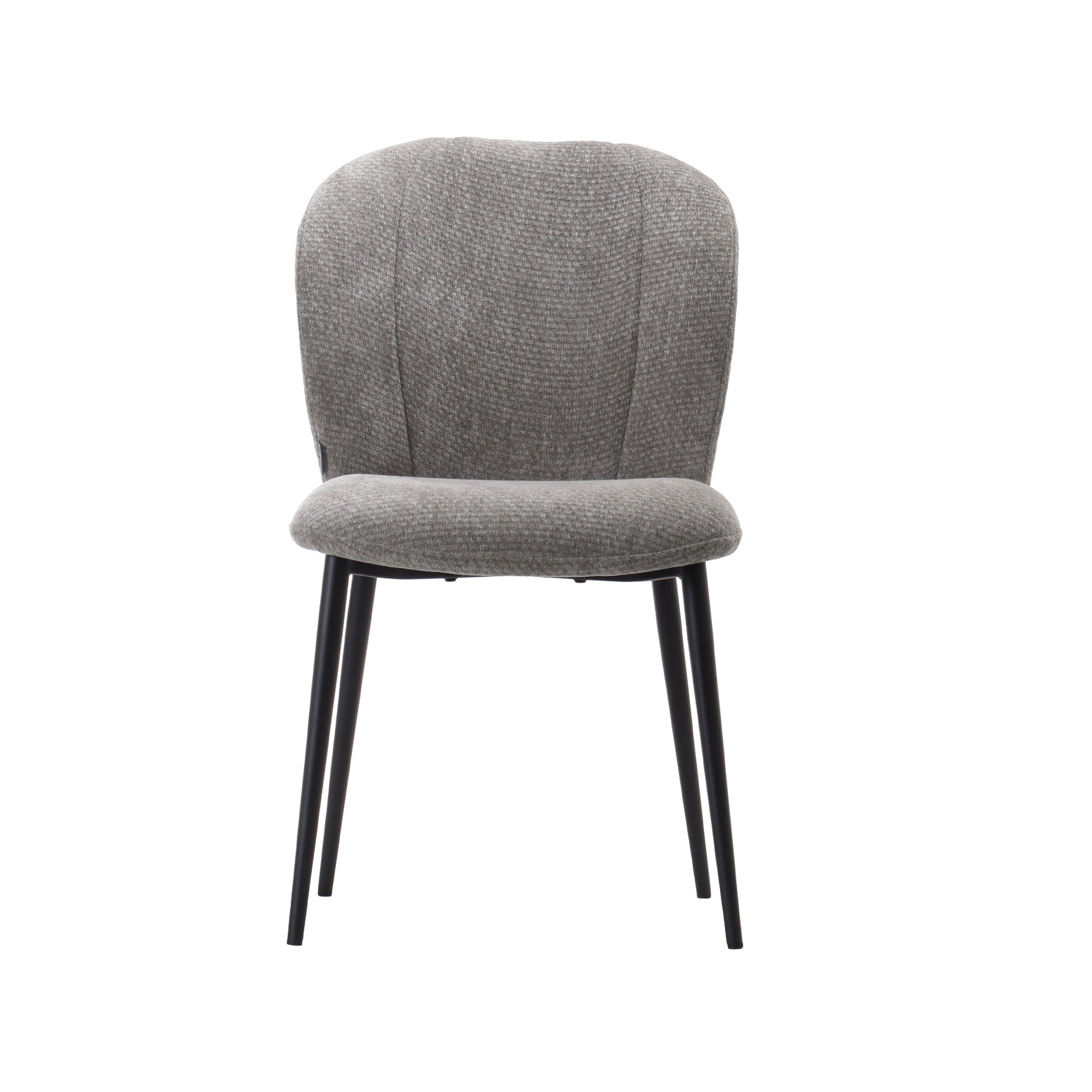 Eetkamerstoel Vino - Stone - Elite - Zwart Metalen Frame