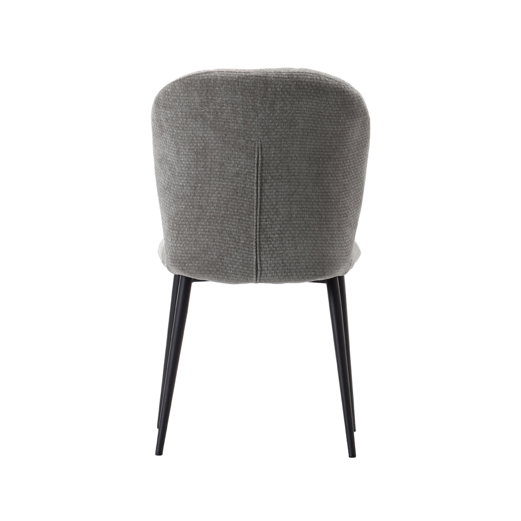 Eetkamerstoel Vino - Stone - Elite - Zwart Metalen Frame