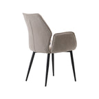 Eetkamerstoel Morris - Naturel - Elite - Zwart Metalen Frame