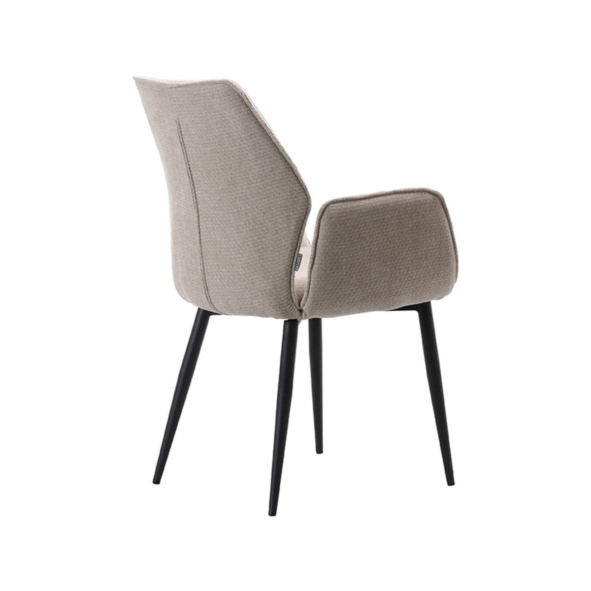 Eetkamerstoel Morris - Naturel - Elite - Zwart Metalen Frame