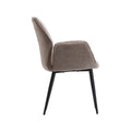 Eetkamerstoel Morris - Clay - Elite - Zwart Metalen Frame