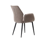Eetkamerstoel Morris - Clay - Elite - Zwart Metalen Frame