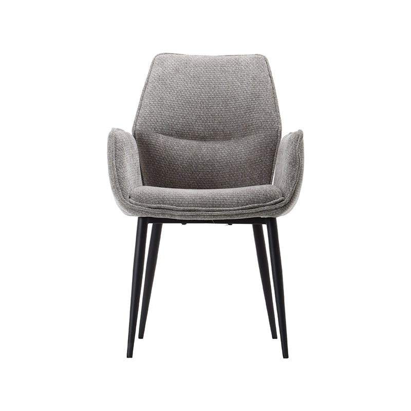 Eetkamerstoel Morris - Stone - Elite - Zwart Metalen Frame