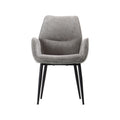 Eetkamerstoel Morris - Stone - Elite - Zwart Metalen Frame