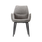 Eetkamerstoel Morris - Stone - Elite - Zwart Metalen Frame