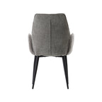 Eetkamerstoel Morris - Stone - Elite - Zwart Metalen Frame