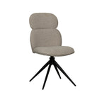 Eetkamerstoel Finn - Naturel - Royal Boucle - Zwart Metalen Frame
