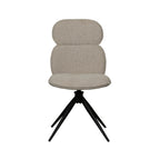 Eetkamerstoel Finn - Naturel - Royal Boucle - Zwart Metalen Frame