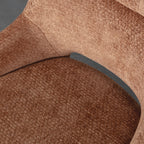 Eetkamerstoel Marlow - Cognac - Chenille - Zwart Metalen Frame