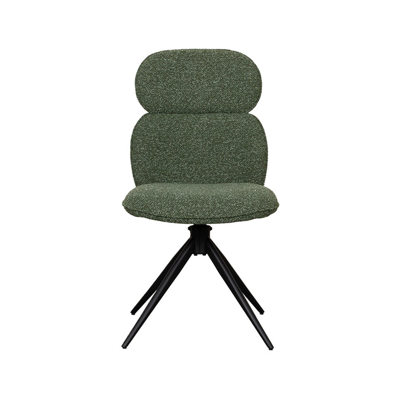 Eetkamerstoel Finn - Forest - Royal Boucle - Zwart Metalen Frame