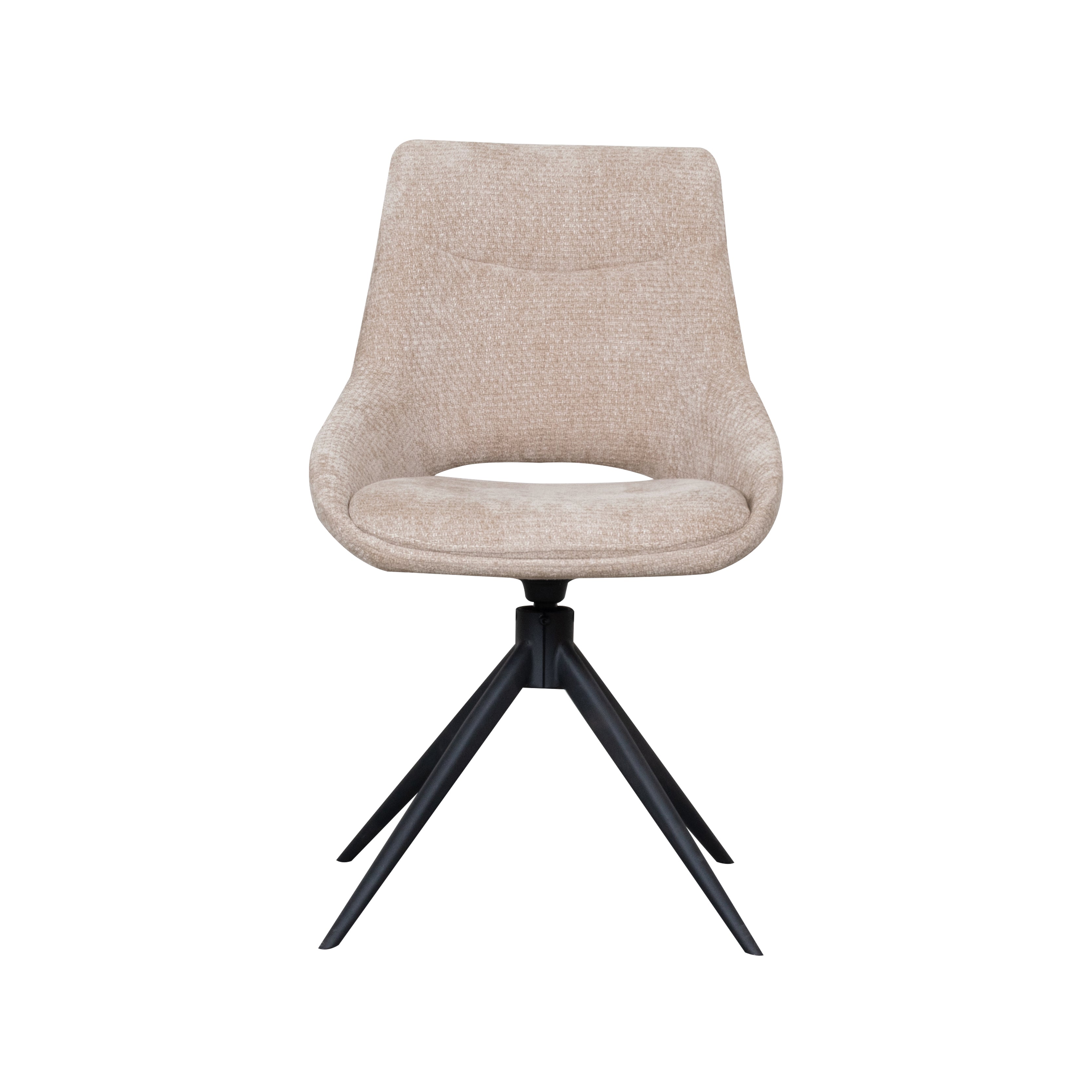 Eetkamerstoel Marlow - Clay - Elite - Zwart Metalen Frame
