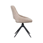Eetkamerstoel Marlow - Clay - Chenille - Zwart Metalen Frame