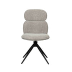 Eetkamerstoel Finn - Mushroom - Royal Boucle - Zwart Metalen Frame