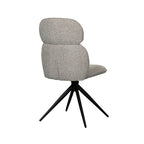 Eetkamerstoel Finn - Mushroom - Royal Boucle - Zwart Metalen Frame