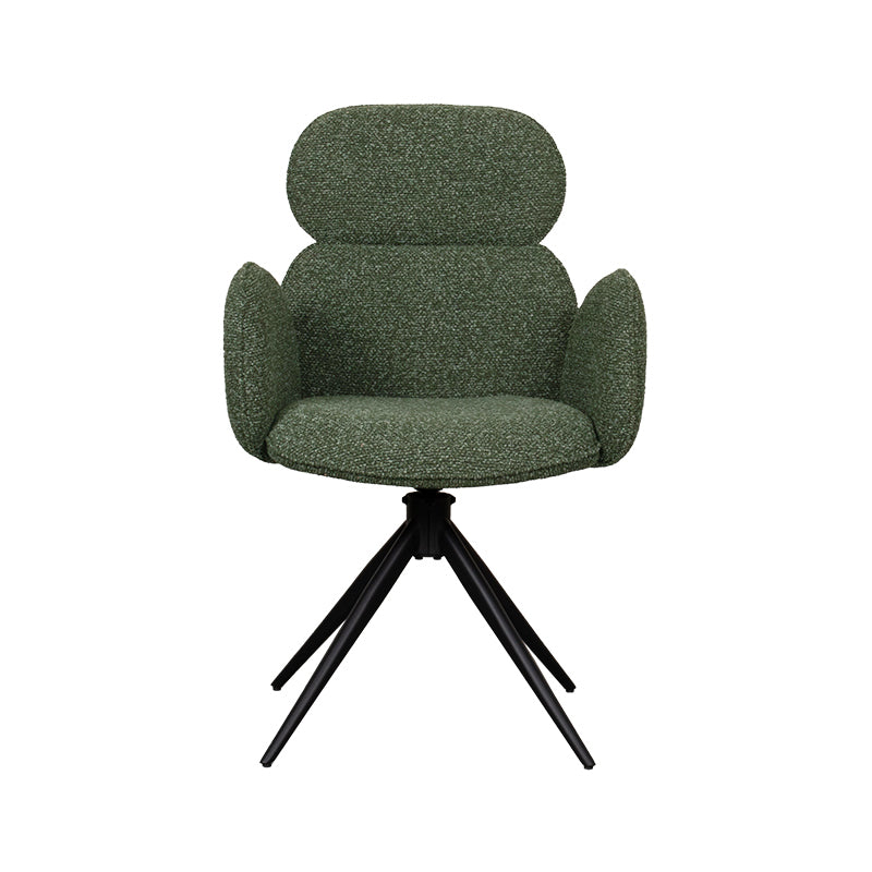 Eetkamerstoel Vidar - Forest - Royal Boucle - Zwart Metalen Frame