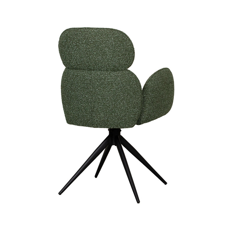 Eetkamerstoel Vidar - Forest - Royal Boucle - Zwart Metalen Frame