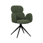 Eetkamerstoel Vidar - Forest - Boucle - Zwart Metalen Frame
