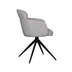 Eetkamerstoel Levi - Naturel - Elite - Zwart Metalen Frame