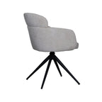 Eetkamerstoel Levi - Naturel - Elite - Zwart Metalen Frame