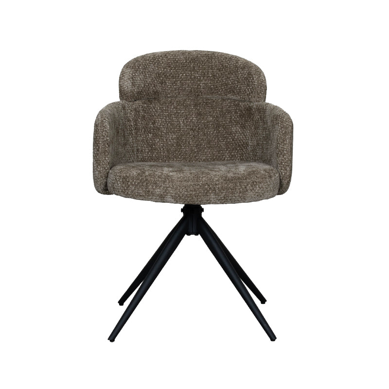 Eetkamerstoel Levi - Hunter - Elite - Zwart Metalen Frame