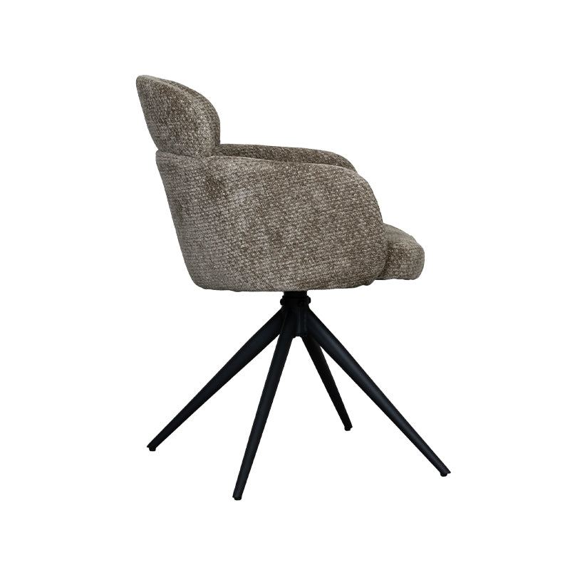 Eetkamerstoel Levi - Hunter - Elite - Zwart Metalen Frame