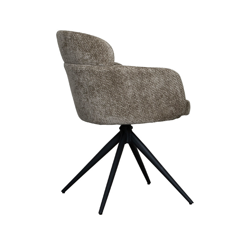Eetkamerstoel Levi - Hunter - Elite - Zwart Metalen Frame