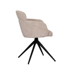 Eetkamerstoel Levi - Clay - Elite - Zwart Metalen Frame