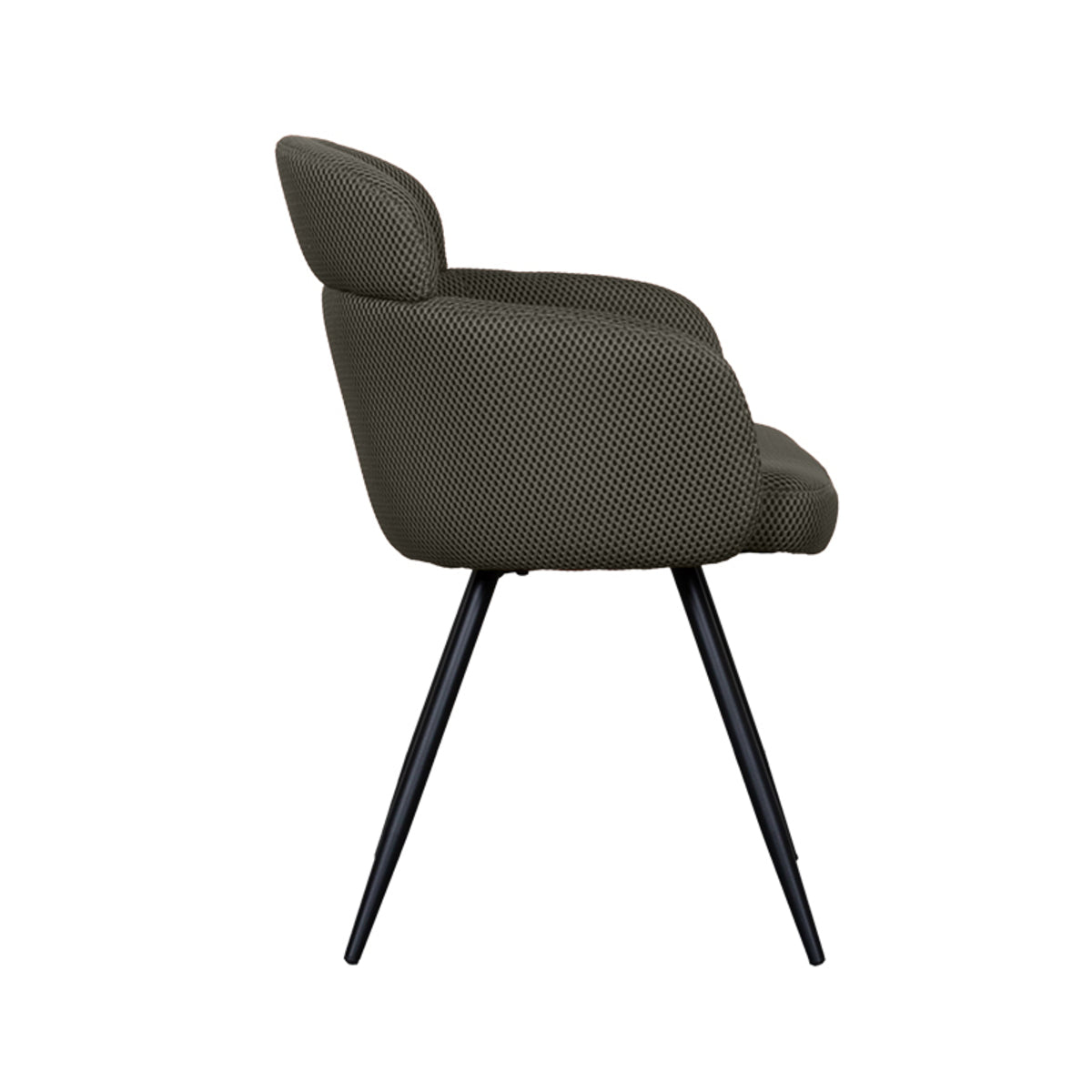 Eetkamerstoel Dinner - Hunter - Breathe - Zwart Metalen Frame