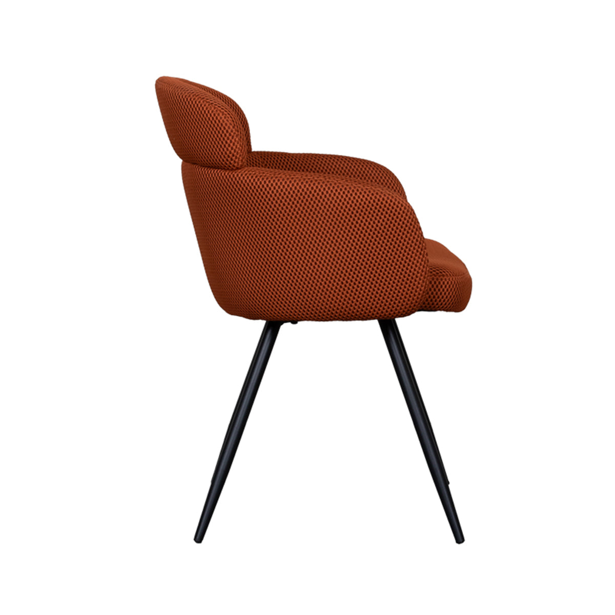 Eetkamerstoel Dinner - Rust - Breathe - Zwart Metalen Frame