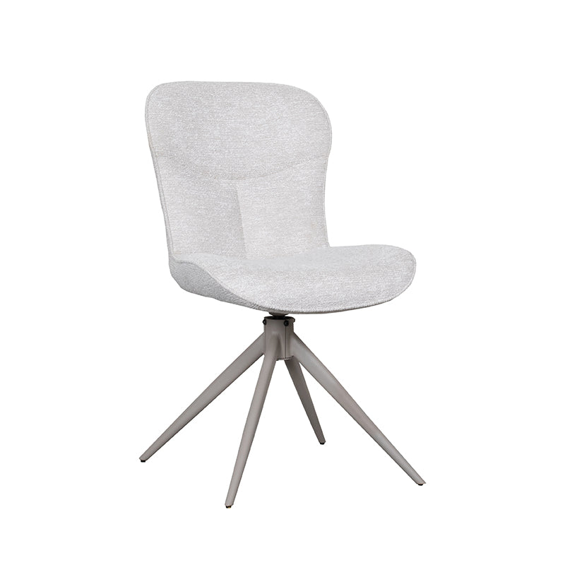 Eetkamerstoel Thorben - Naturel - - Taupe Metalen Frame