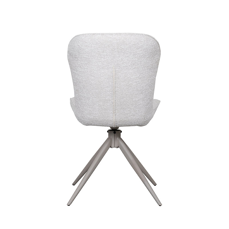 Eetkamerstoel Thorben - Naturel - - Taupe Metalen Frame