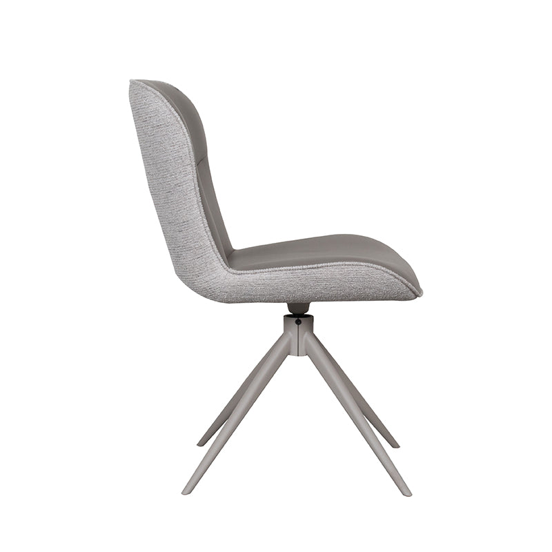 Eetkamerstoel Thorben - Forest - Microvezel - Taupe Metalen Frame